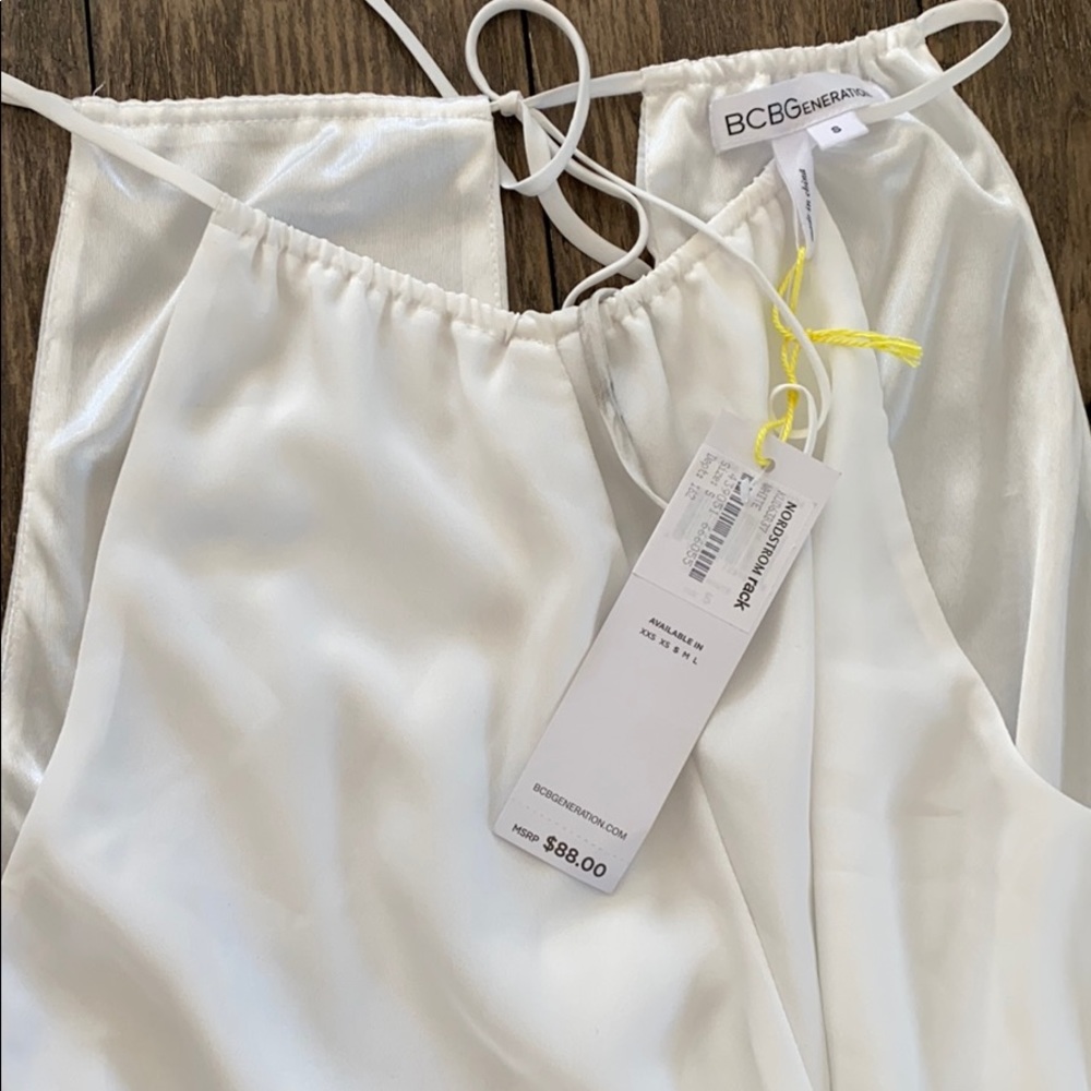 BCBG white short dress.